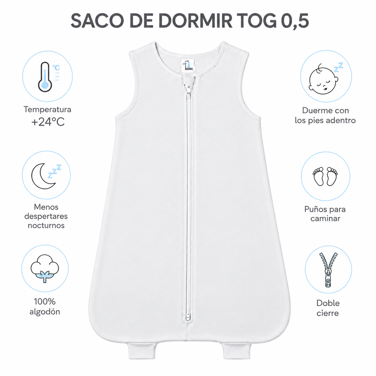 Saco de Dormir Bebé Estrellitas TOG 0,5