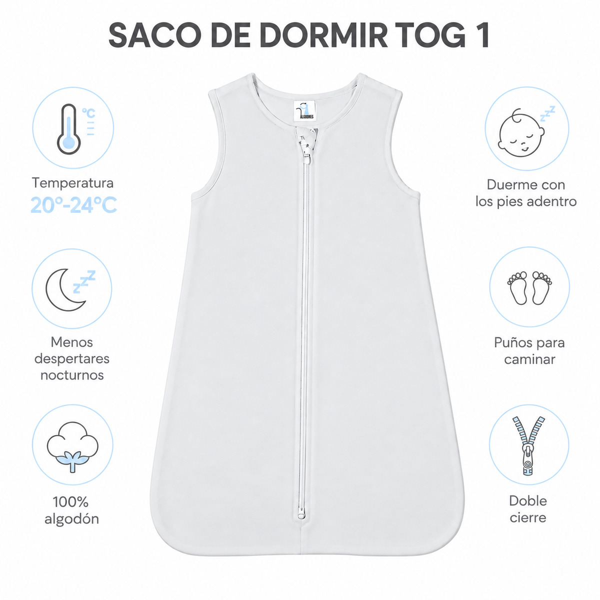 Saco de Dormir Bebé Mariposas TOG 1