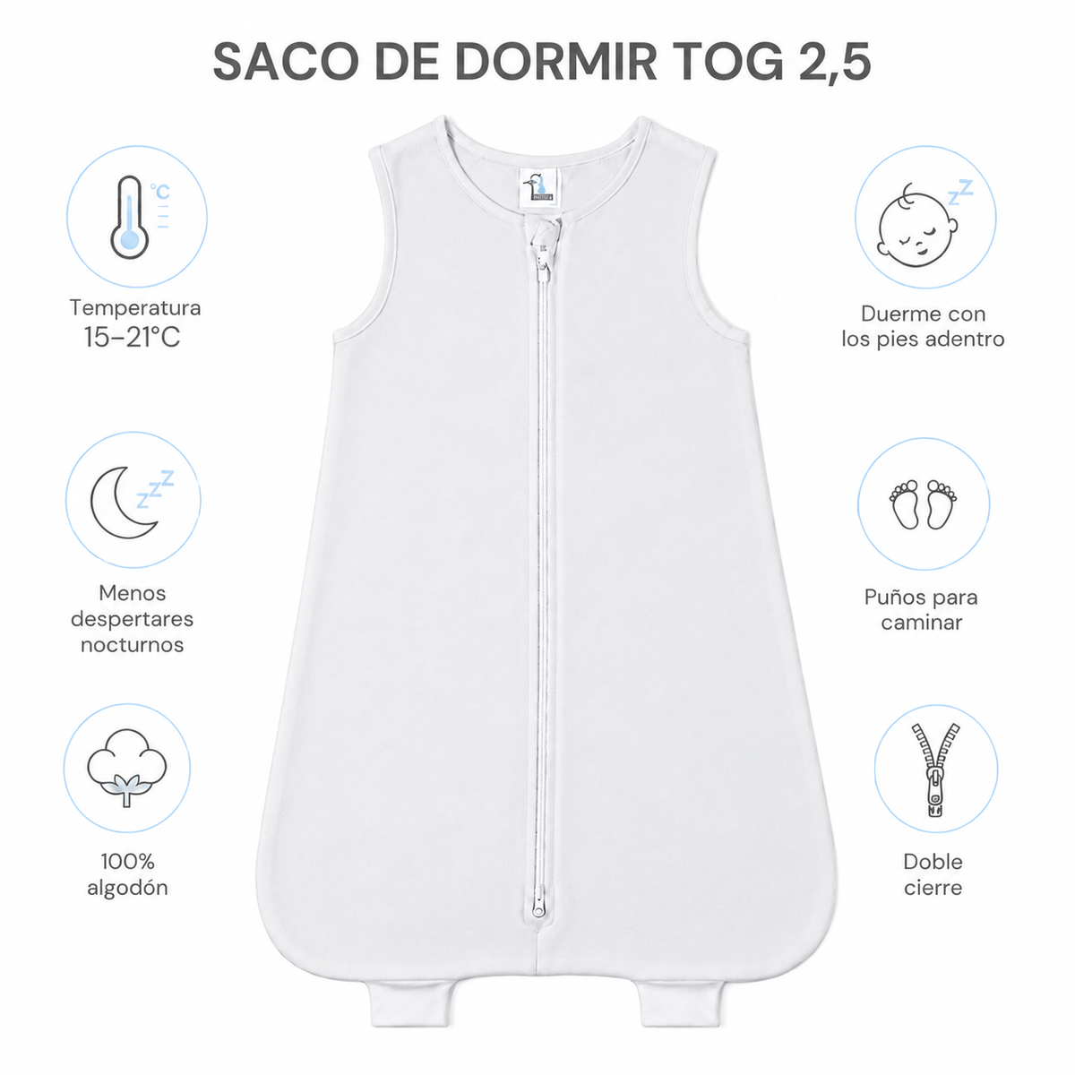 Saco de Dormir Bebé Conejos TOG 2,5