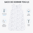 Saco de Dormir Bebé Estrellas Grandes TOG 0,5