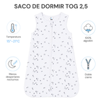 Saco de Dormir Bebé Estrellas Grandes TOG 2,5
