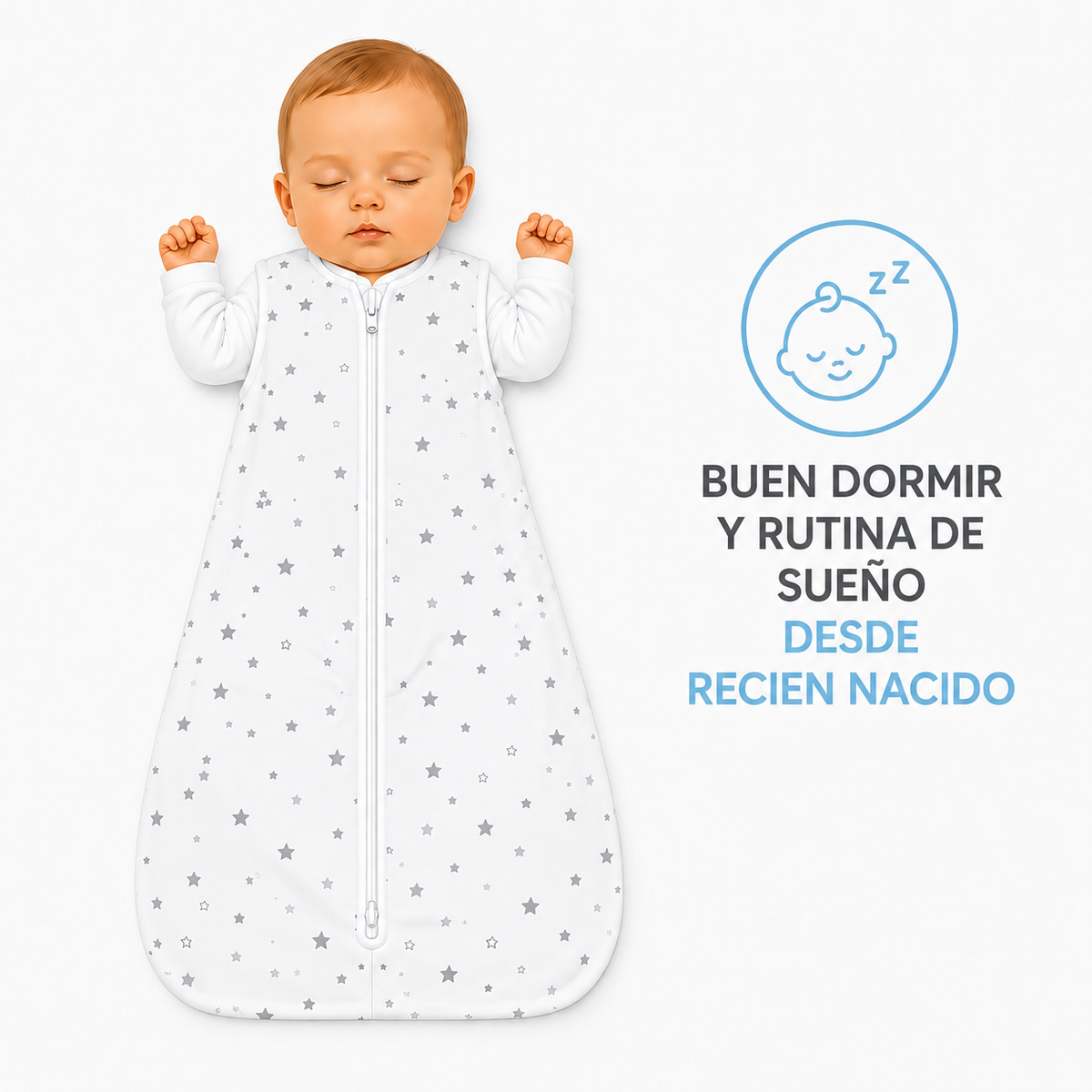 Saco de Dormir Bebé Estrellas Grandes TOG 2,5
