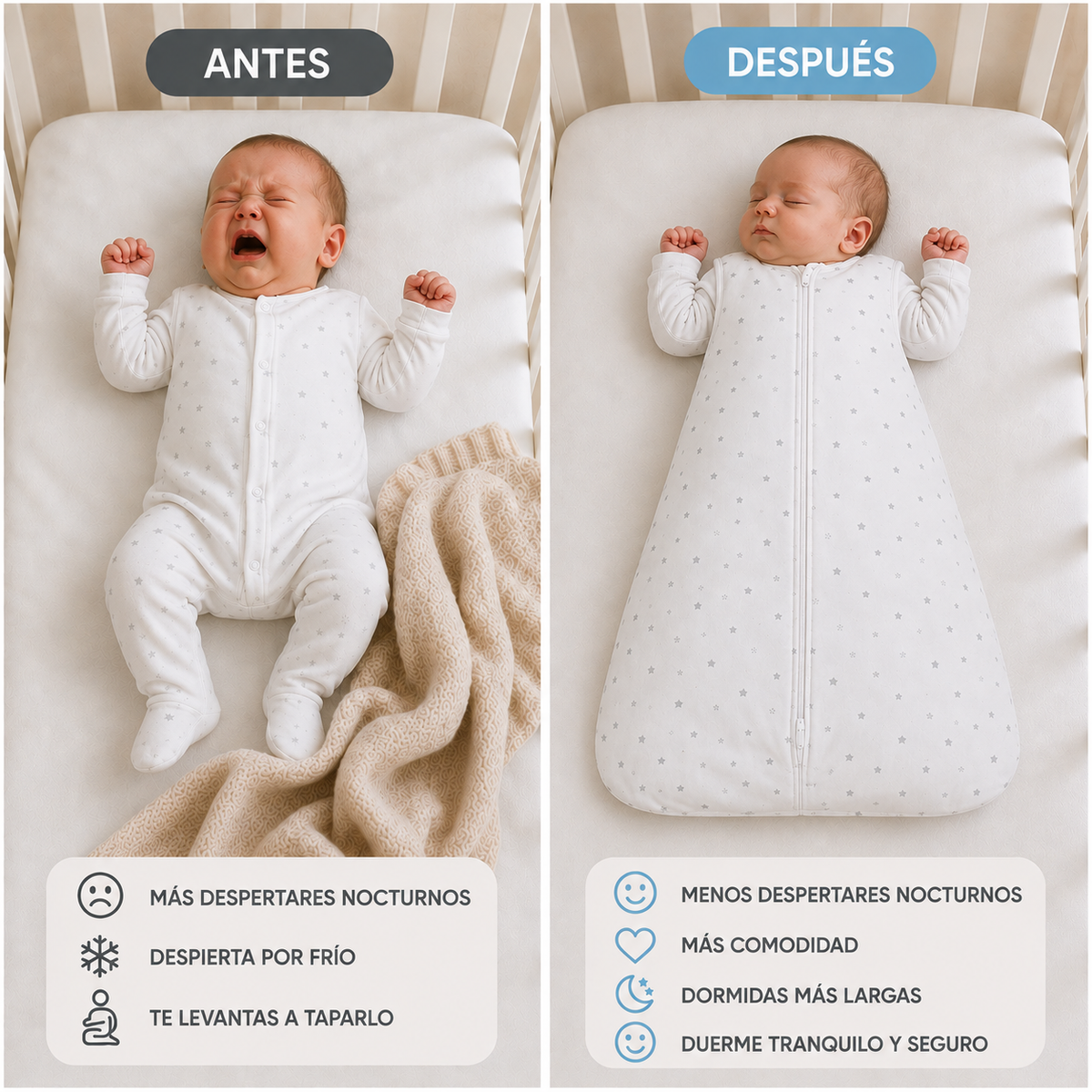 Saco de Dormir Bebé Estrellas Grandes TOG 0,5